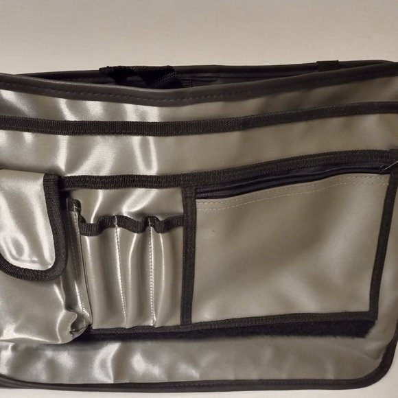 CHIVAS REGAL Gray Leather (type) Messenger Laptop BAG Unisex sheen quality - Picture 3 of 9